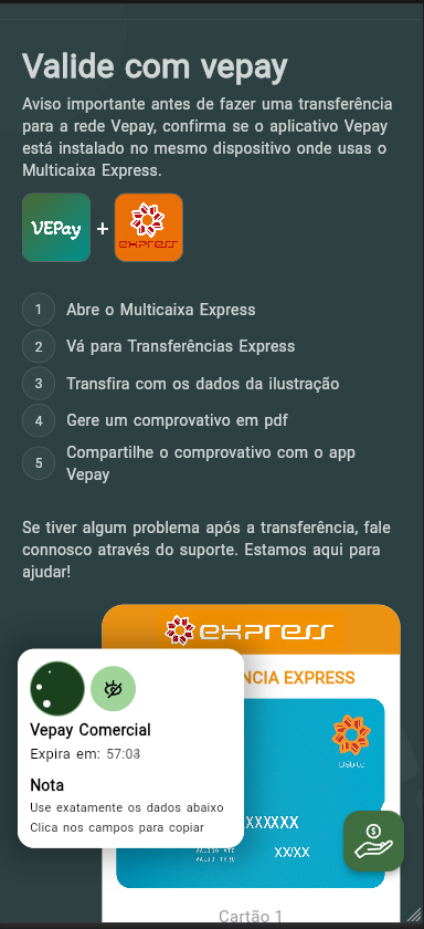 Checkout Vepay - Versão Mobile